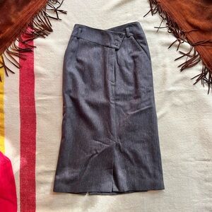 Gray Wool Women's Skirt